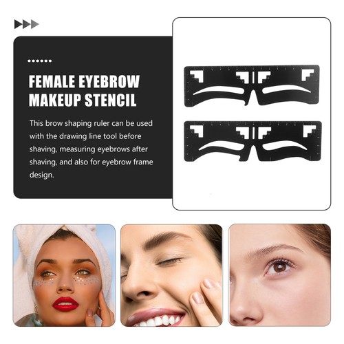 2 Pezzi Modelli di Sopracciglia Designer Donna per Donna Stencil Modellanti - Foto 6 di 12