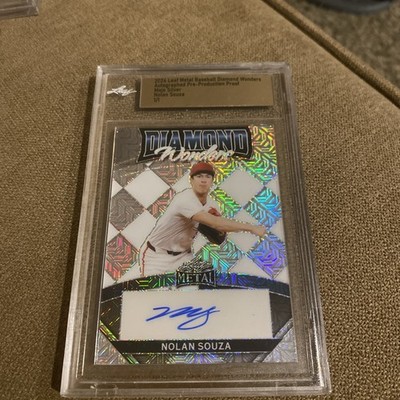 2 cards 1/1  auto pre proof 2/10 Nolan Souza Prospect RC Auto 