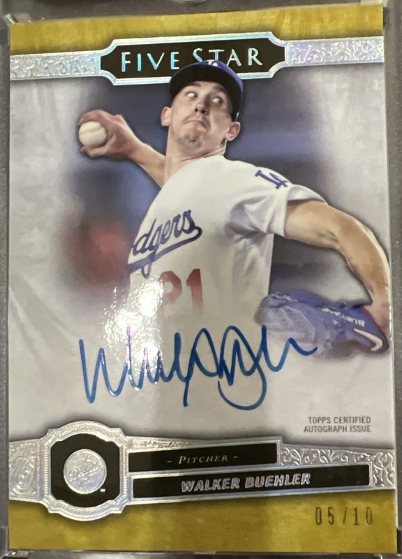 2021 Topps Five Star  Walker Buehler Auto Blue Ink 5/10