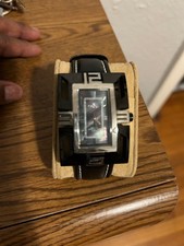 Croton black and silver wristwatch for men