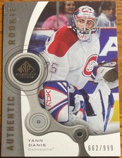 2005-06 SP Game Used Rookie RC Yann Danis #110 Montreal Canadiens #’d 662/999