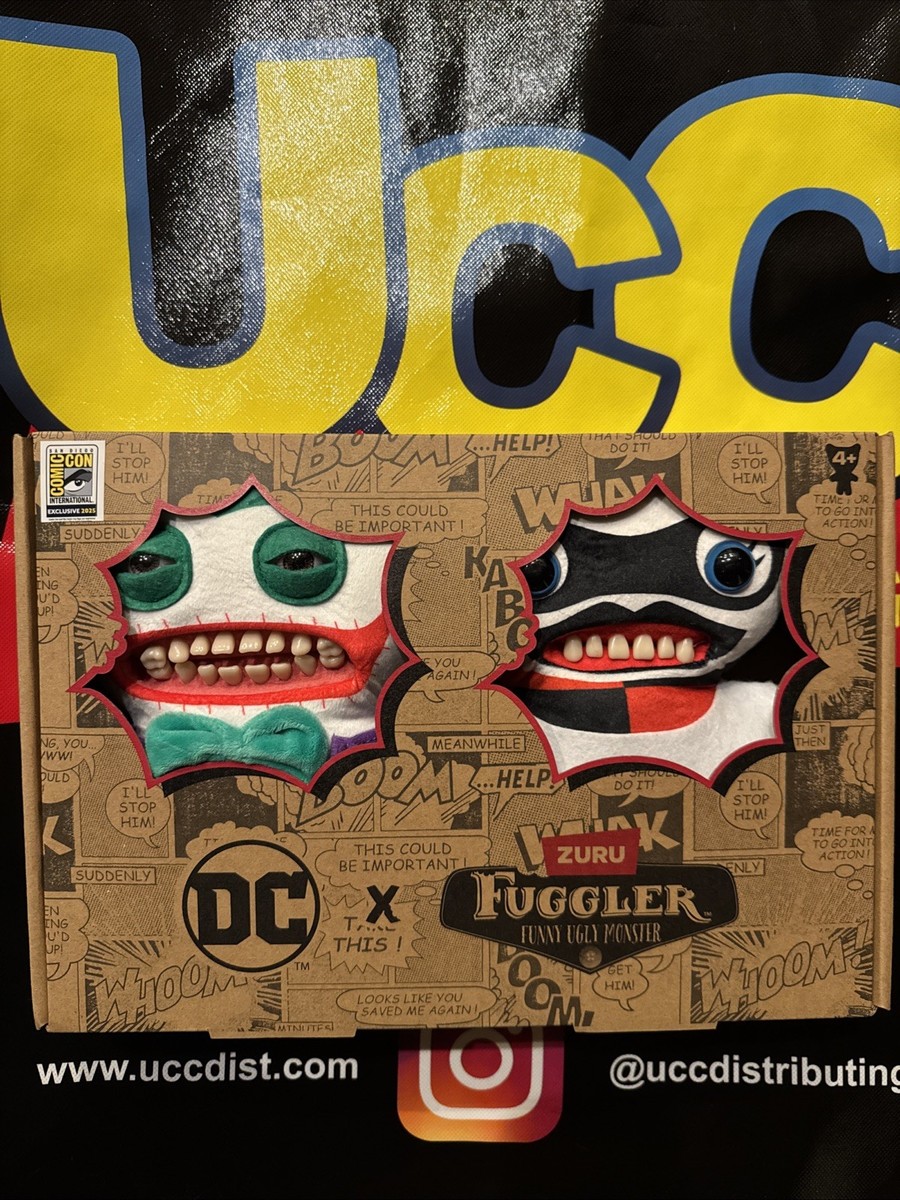 2025 SDCC Exclusive Fuggler X D.C. Comics Joker & Harley Quinn NEW