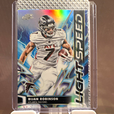 Topps Chrome 2025 Bijan Robinson Light Speed Insert Refractor #LS-12 Falcons NFL