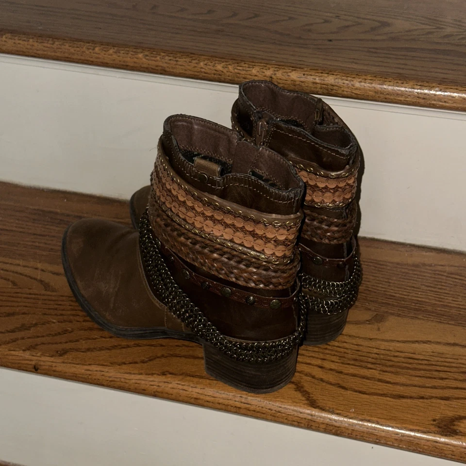 Botas al tobillo Lavorazione Artigianale de vaquero de cuero envejecido para mujer 10 ❤️1002 Foto 3 de 4