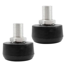 2Pcs Black Rubber Adjustable Roller Skate Toe Stops Durable Brake Replacement