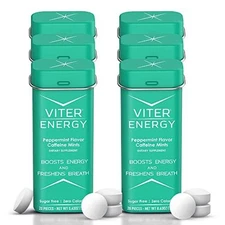 Viter Energy 40mg Caffeine Mints - Sugar Free, B Vitamins, Vegan, Energized 6