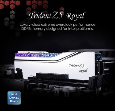 G.SKILL Trident Z5 Royal 32GB (2x16GB) DDR5-6400 XMP 3.0 RGB Silver