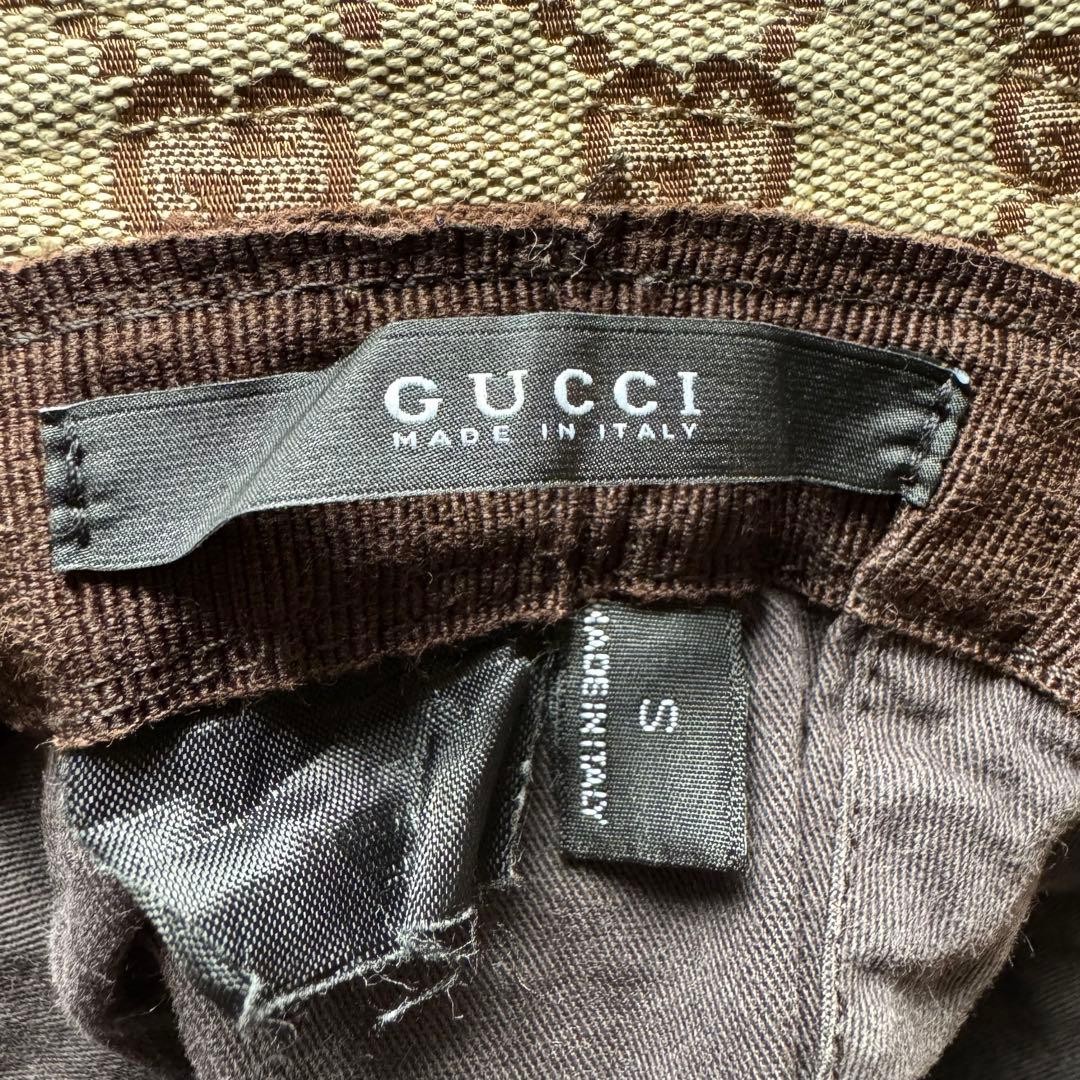 Gucci Bucket Hat Sherry Line GG Canvas Beige Brown Size S Women Authentic thumbnail 10