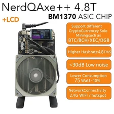 NerdQaxe++ ASIC Bitcoin Solo Miner 4.8TH/s BM1370 Chip BTC Mining Lotto Machine