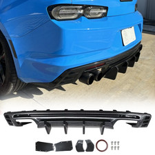 For Chevy Camaro Ss Lt Ls 2016-24 Carbon Fiber Rear Bumper Lip Diffuser Spoiler For Chevy Camaro Ss Lt Ls 2016-24 Carbon Fiber Rear Bumper Lip Diffuser Spoiler