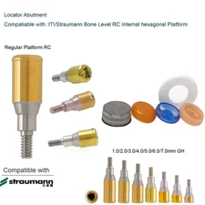 Straumann ITI Locator Abutment W/Male Caps Inserts Compatible BL/BLT RC Implants