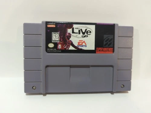 NBA Live 98 (Super Nintendo, SNES) Cartridge tested.