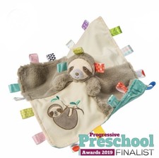 MARY MEYER BABY TAGGIES MOLASSES BLANKET SLOTH 13x13 SOFT TOY 40243 NEW