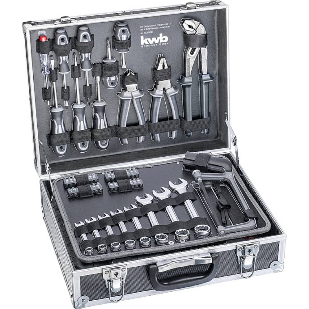 Mallette outils équipée kwb 375561 coffret outillage complet pour atelier maison