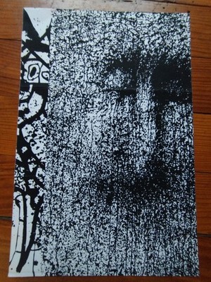 Mario Prassinos Cardboard Invitation Expo Royal Convent of Saint Maximin L.Clergue