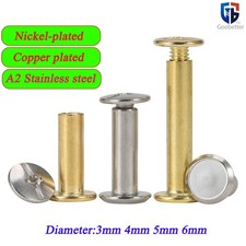 Belt Buchschrauben Nieten für Leder Schraubnieten Gürtelnieten 3mm 4mm 5mm 6mm