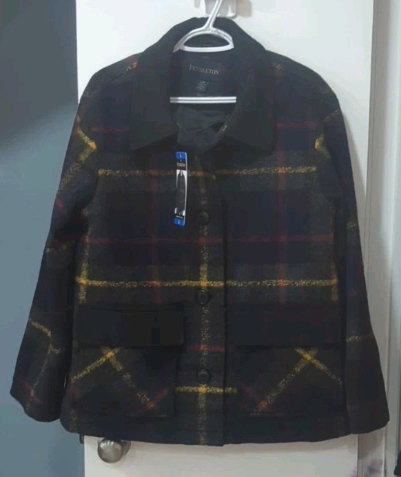 Pendleton Women's Wool Peacoat Size Large NWT Multicolor New