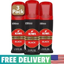 Instant Shine Protect Liquid Shoe Polish, Black, 1 Bottle With Sponge