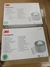 3M Transpore Clear Surgical Tape 1527-1 1" x 10 yard 12rolls per box -2 boxes