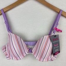 MAIDENFORM Women's Size 32A One Fab Fit T-Shirt Bra Underwire 07959 NWT Striped