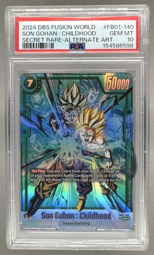 154586598 Son Gohan: Childhood 2024 Dragon Ball Super FB01-140 Alt Art PSA 10