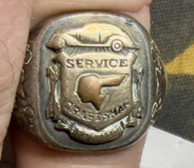 #ad #ad Rare Sterling Silver 10K Gold Service Craftsman Award Ring Pontiac Chief 15.8g $300.00