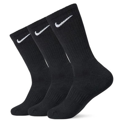 Nike Dri Fit Everyday schwarz Baumwolle gepolstert Unisex Erwachsene 3er-Pack Crew-Socken
