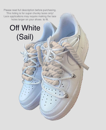 Super Chunky Thick Braided Rope AF1 Shoelaces for Air Force