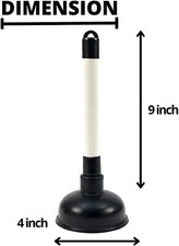 Small Plunger for Bathroom Sink & Drain Clogs Cleaning Products - White