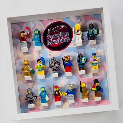 Vitrinenrahmen Koffer für Lego Automaten Minifiguren CMF Serie 21358 27cm