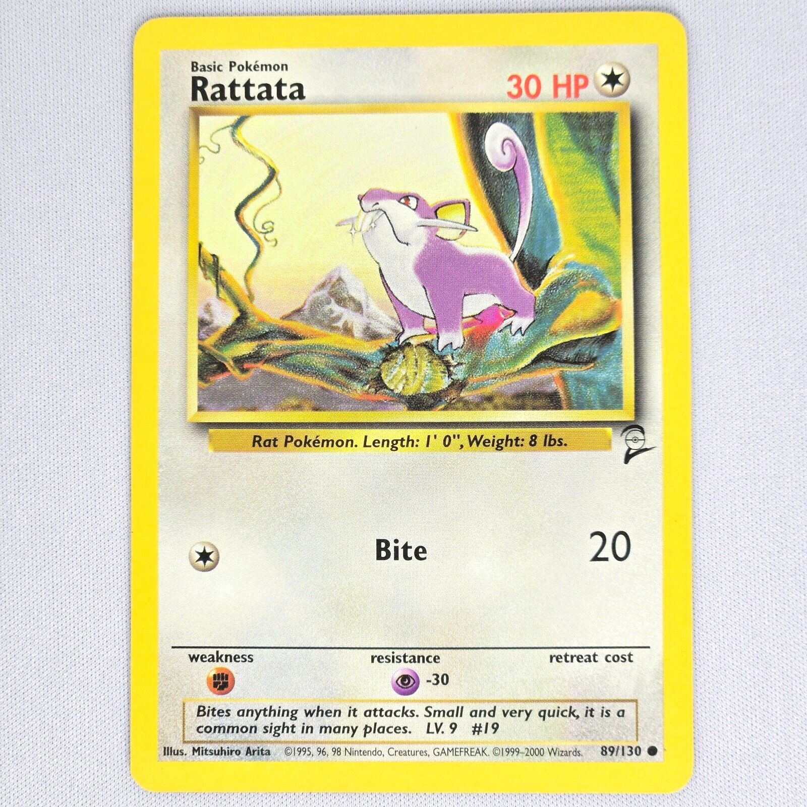 Rattata 89/130 Base Set 2 Common Vintage Pokemon Card WOTC TCG English LP