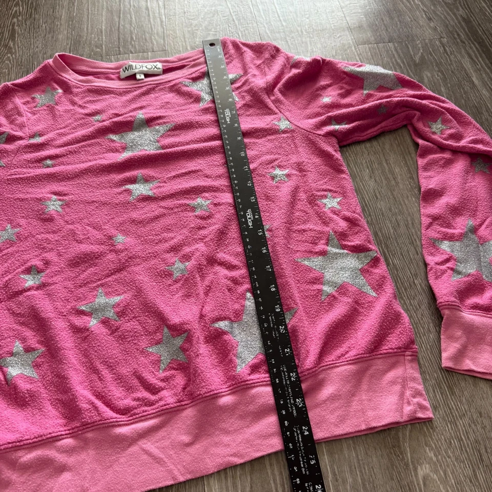 Sudadera WildFox Rosa Brillante Estrellas Brillantes Talla Pequeña Foto 4 de 4