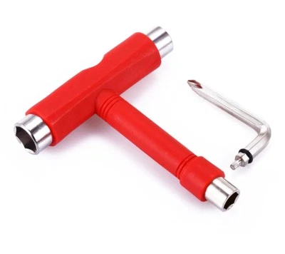 VAMOS SKATESHOP / RELLIK / PART / DIVERSE Skateboard T-TOOL Red / Werkzeug Skate Tool Skateboard Longboard T-Schlüssel Rot