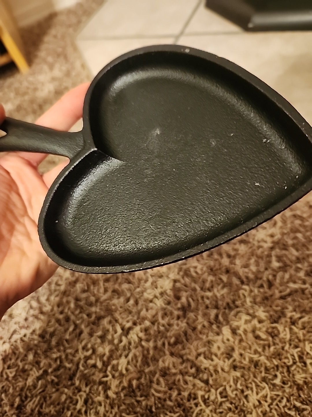 Vintage Heart Shaped Cast Iron Frying Pan Small eBay