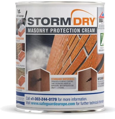 Brick Sealer, Waterproof Protection For Masonry, 1 Qt, 25 Year Protection