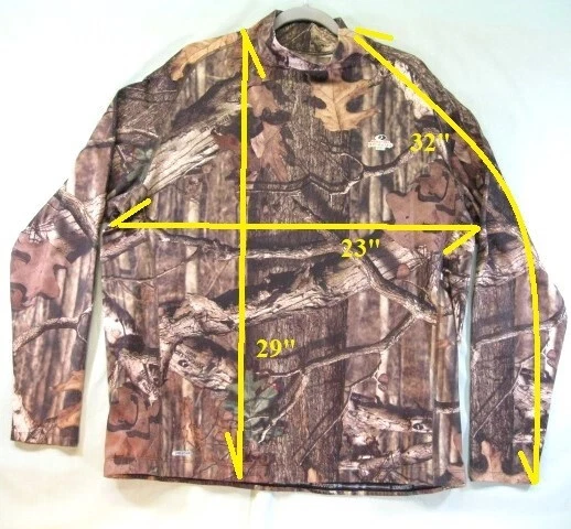 MOSSY OAK Base Layer Long Sleeve T-Shirt 3XL by Starter Moisture Wicking Hunting - Image 3 of 4