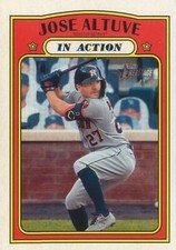 Jose Altuve 2021 Topps Heritage Baseball Base Card #44 Houston Astros In Action