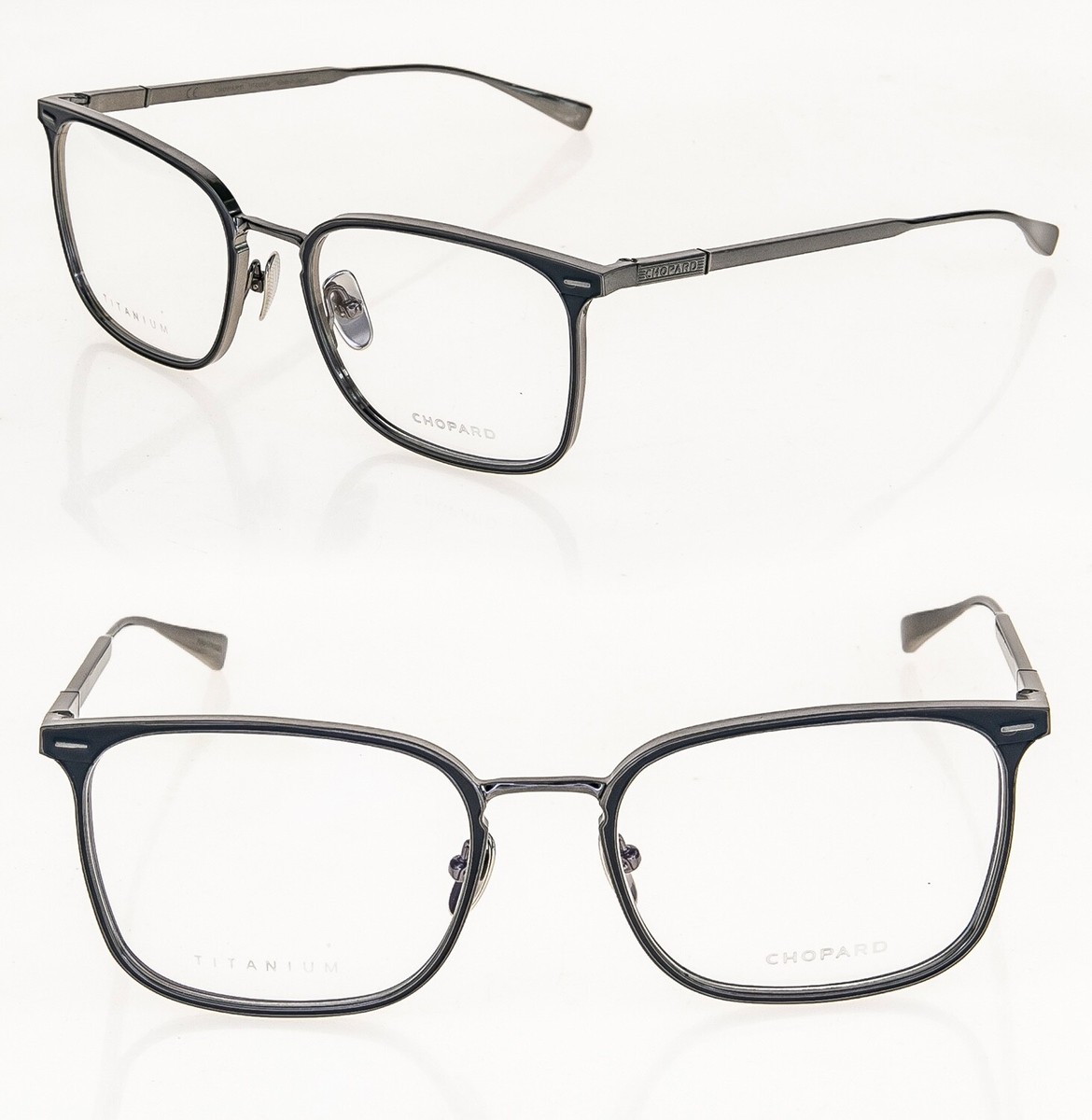 CHOPARD Gunmetal D22M Titanium Classic Luxury Optical Frame VCHD22M Men