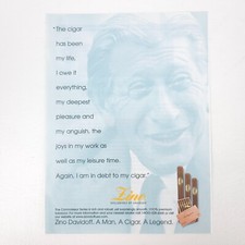 Zino Davidoff Cigar Advertising Print Ad 1998 A Man A Legend Connoisseur Series