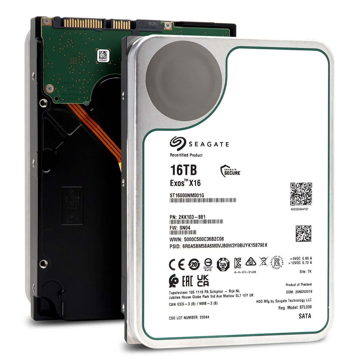 Seagate 16TB Exos X16 SATA 6Gb/s 7200RPM 3.5 Seagate 16TB Exos X16 SATA 6Gb/s 7200RPM 3.5
