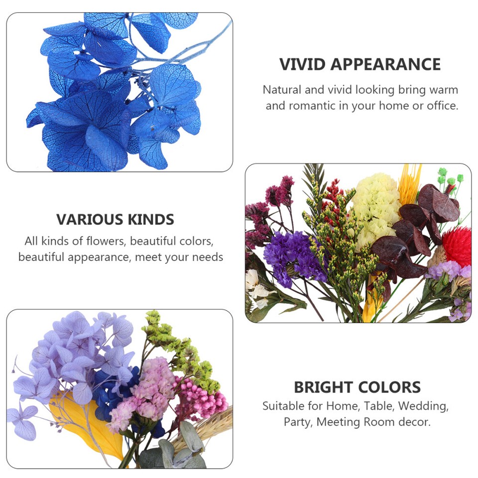 1PC Dried Flowers Stems Natural Dried Bouquet Fake Flower Dried Plants