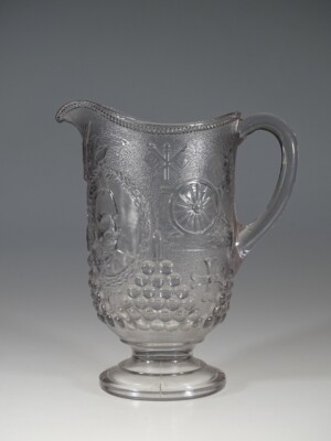 EAPG Beatty Brady Glass Crystal Admiral Dewey Spanish American War Pitcher 1898