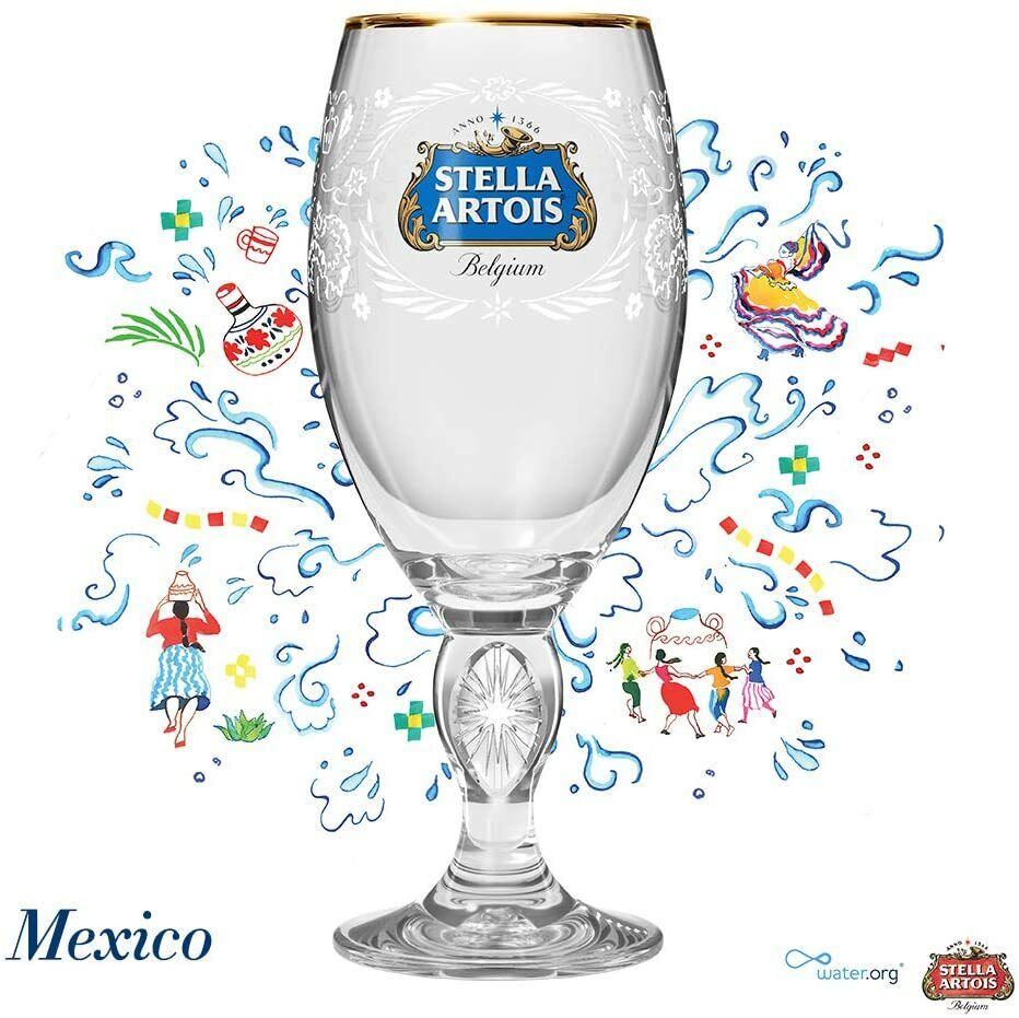 Set of 16 Stella Artois Better World 2019 Limited Edition Mexico Chalice Glasses Geweldige aanbiedingen en koopjes