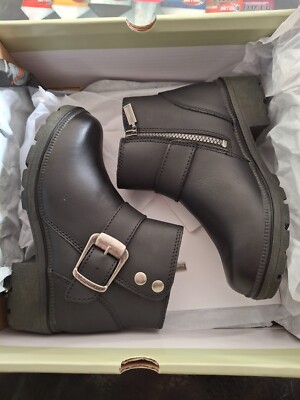 Milwaukee Women sz 6.5 C Moto Riding Boots Black Ankle  display picture 1