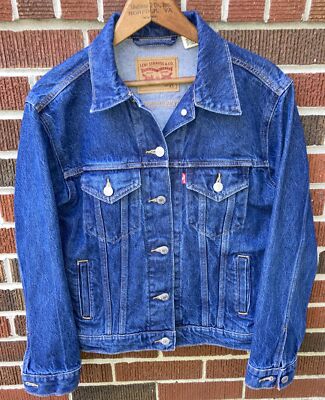 LEVI'S WOMEN'S DENIM TRUCKER JACKET JEAN BLUE 100% Cotton XS