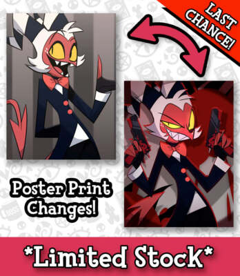 Helluva Boss Moxxie 3D Lenticular Poster Hazbin Hotel Vivziepop