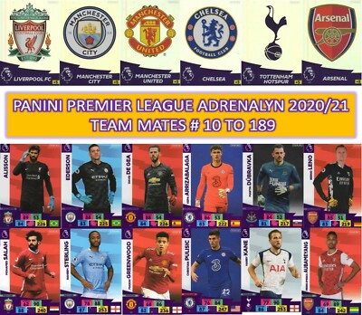 Panini Adrenalyn XL Premier League 2020/21 2021 - Team Mates Cards #10 bis #189