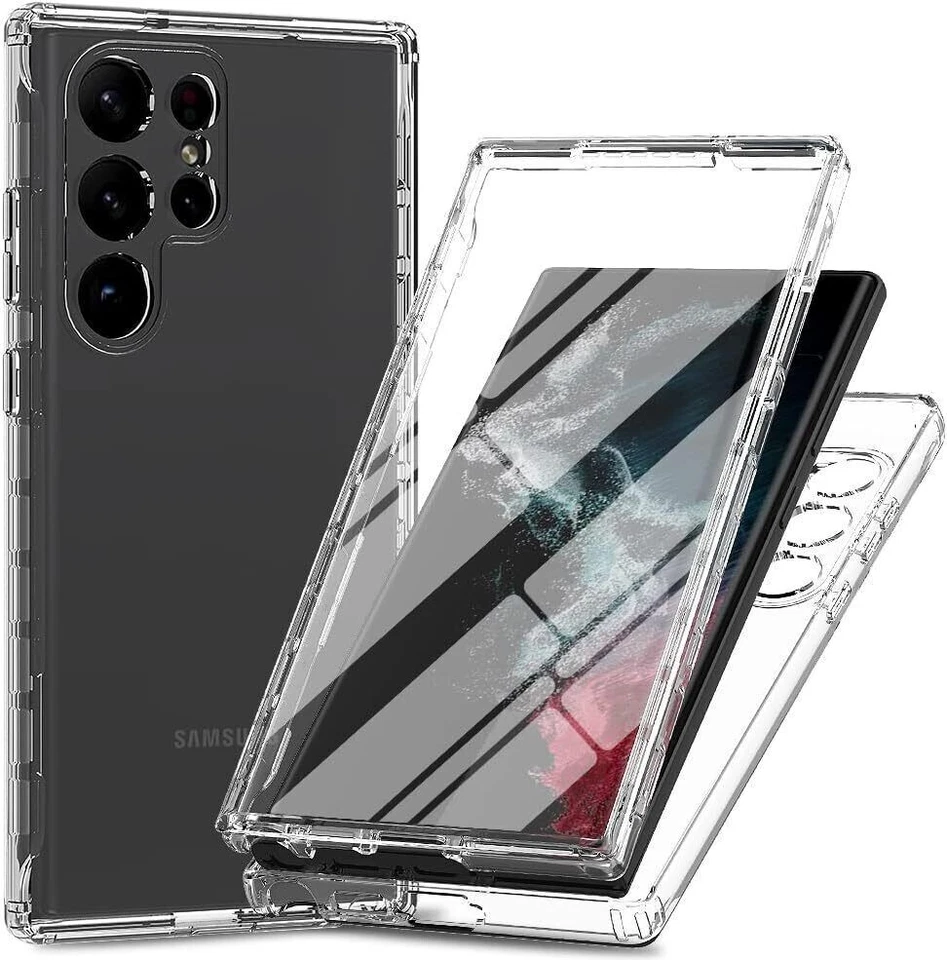 360 Full Protection Case For Samsung S26 S24 S23 S22 Ultra S26 Ultra S20 S25 FE - Image 1 of 4