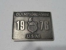 Vintage 1976 Montreal Olympic Games Bergamot Brass Works Belt Buckle