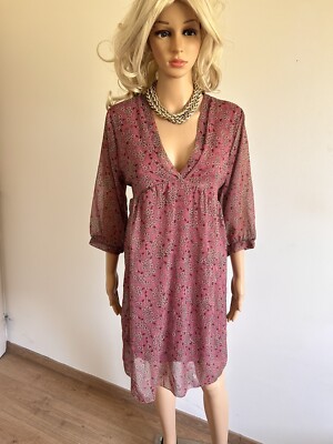 By Coco Kleid rosa bedruckt Einheitsgröße ungetragen 